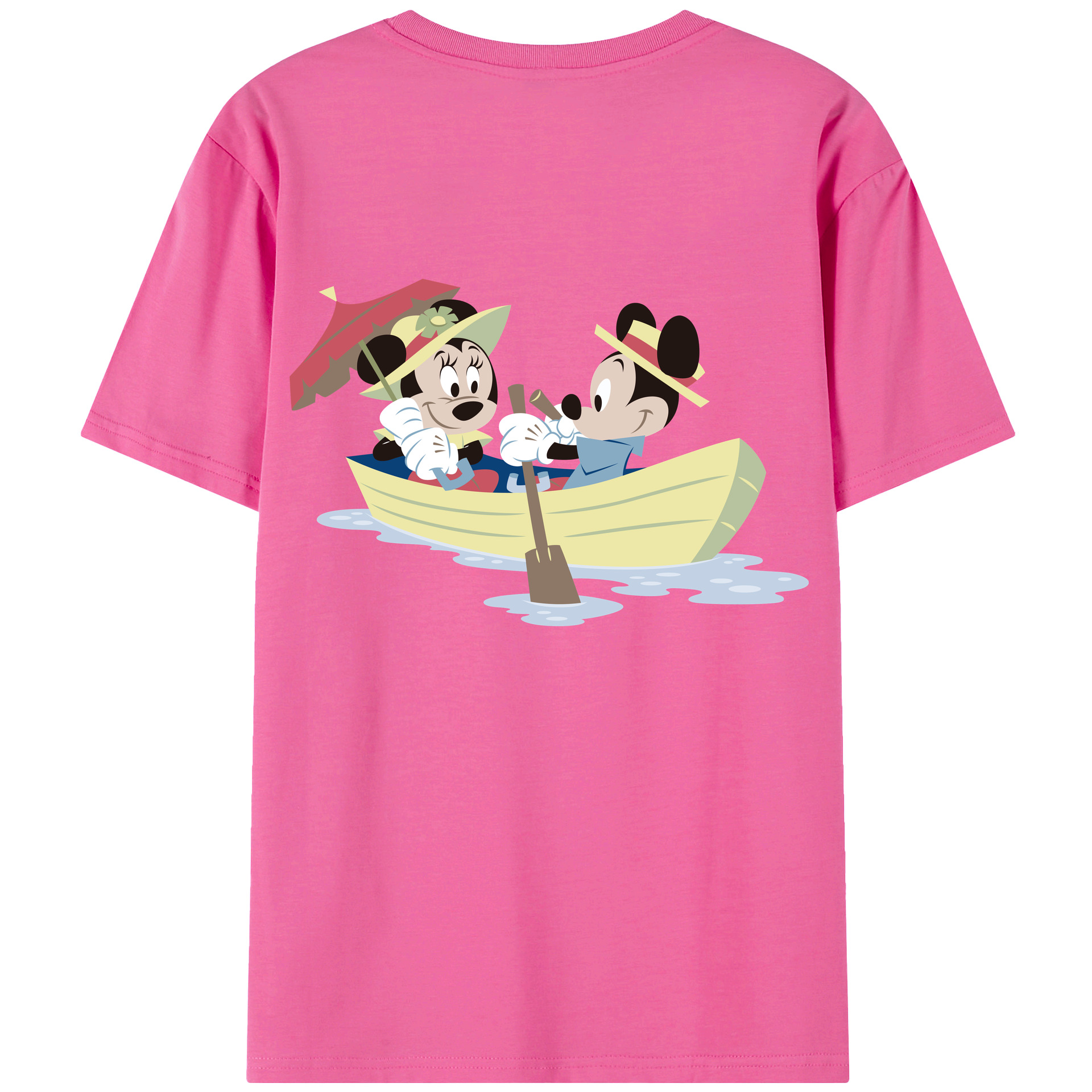 （画像用） ミッキーマウス Mickey Mouse レディース半袖Tシャツ(バックプリント)